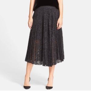 Theory Zeyn Pleated Lace Skirt